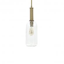  2068-79 - Bronson Glass Pendant Long Brass